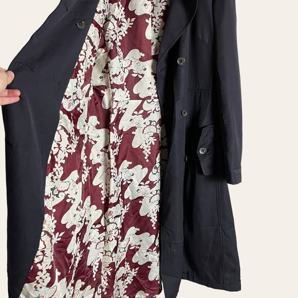 See by Chloe Vintage Y2K Black Double Breasted A-Line Trench Coat Size 10 - Picture 8 of 14